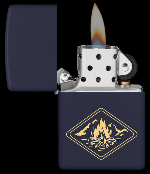 Zippo 46174 vžigalnik Campfire, Navy Matte